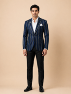 Azure Striped Blazer