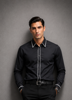 Black Contrast Shirt