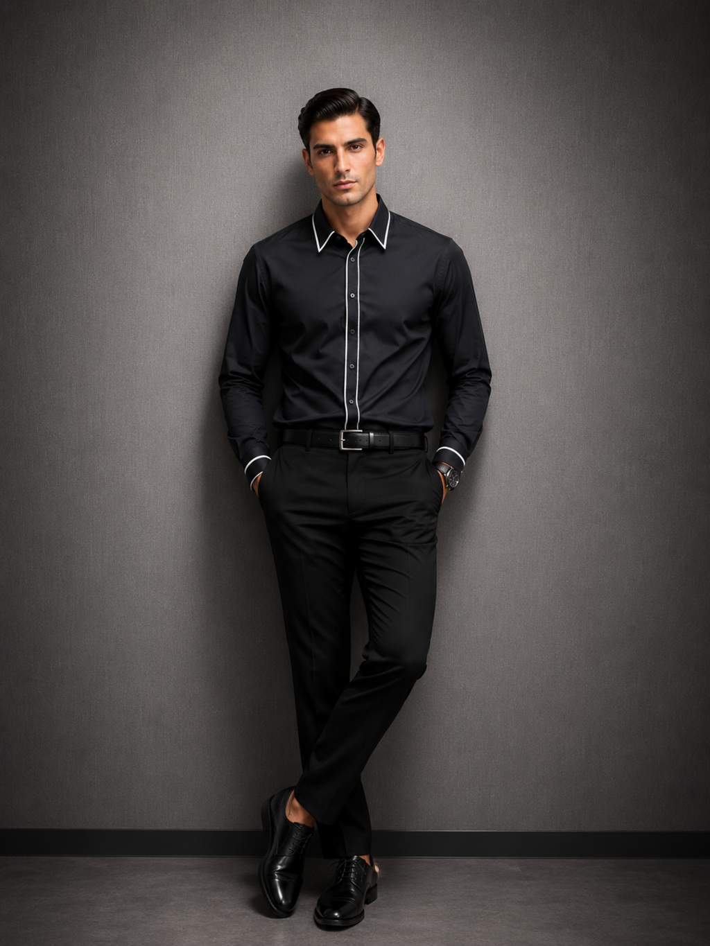 Black Contrast Shirt