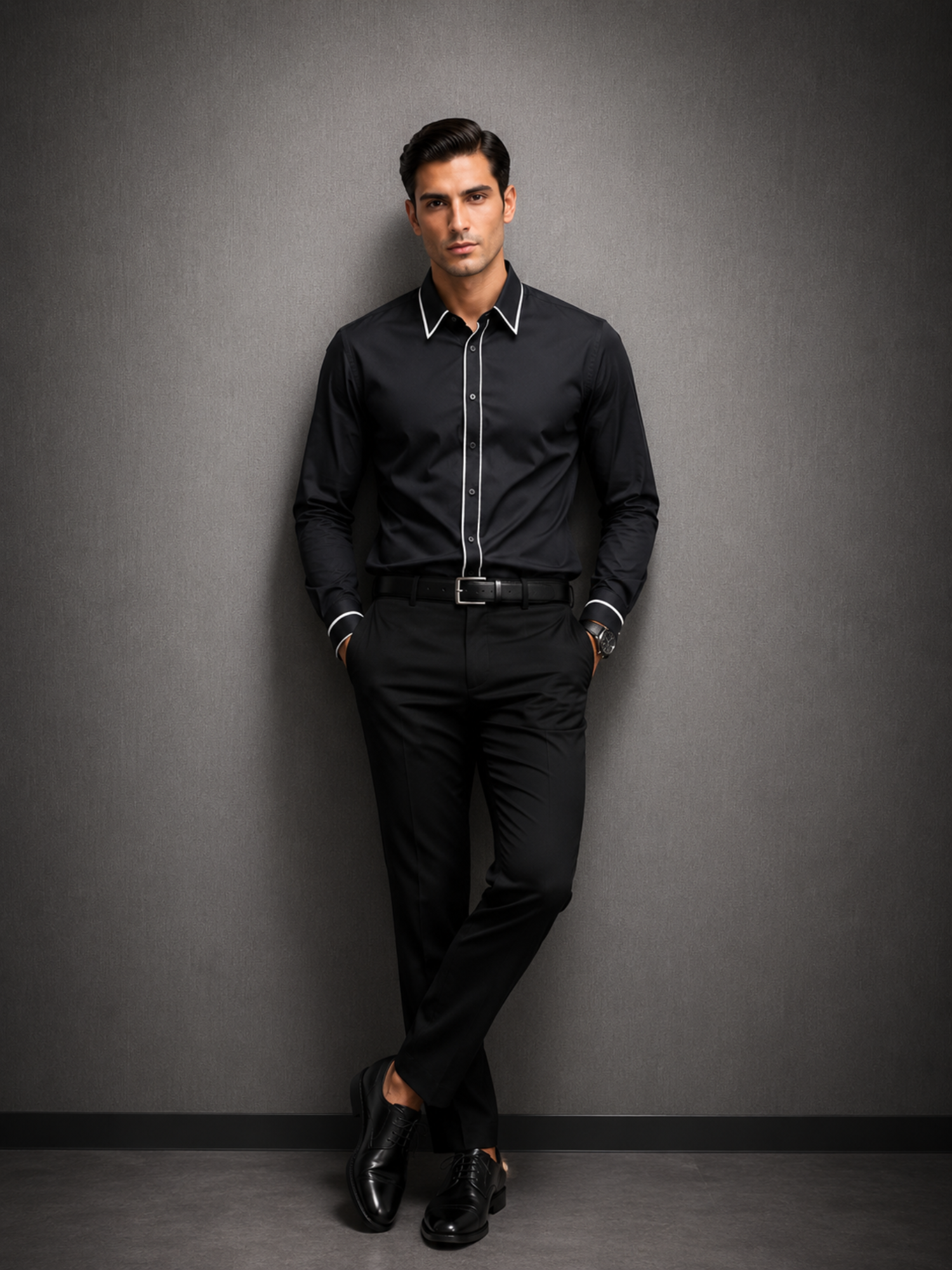 Black Contrast Shirt