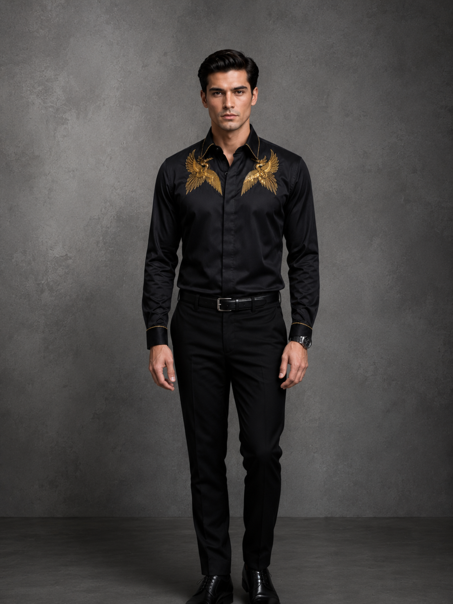 Black Golden Phoenix Shirt