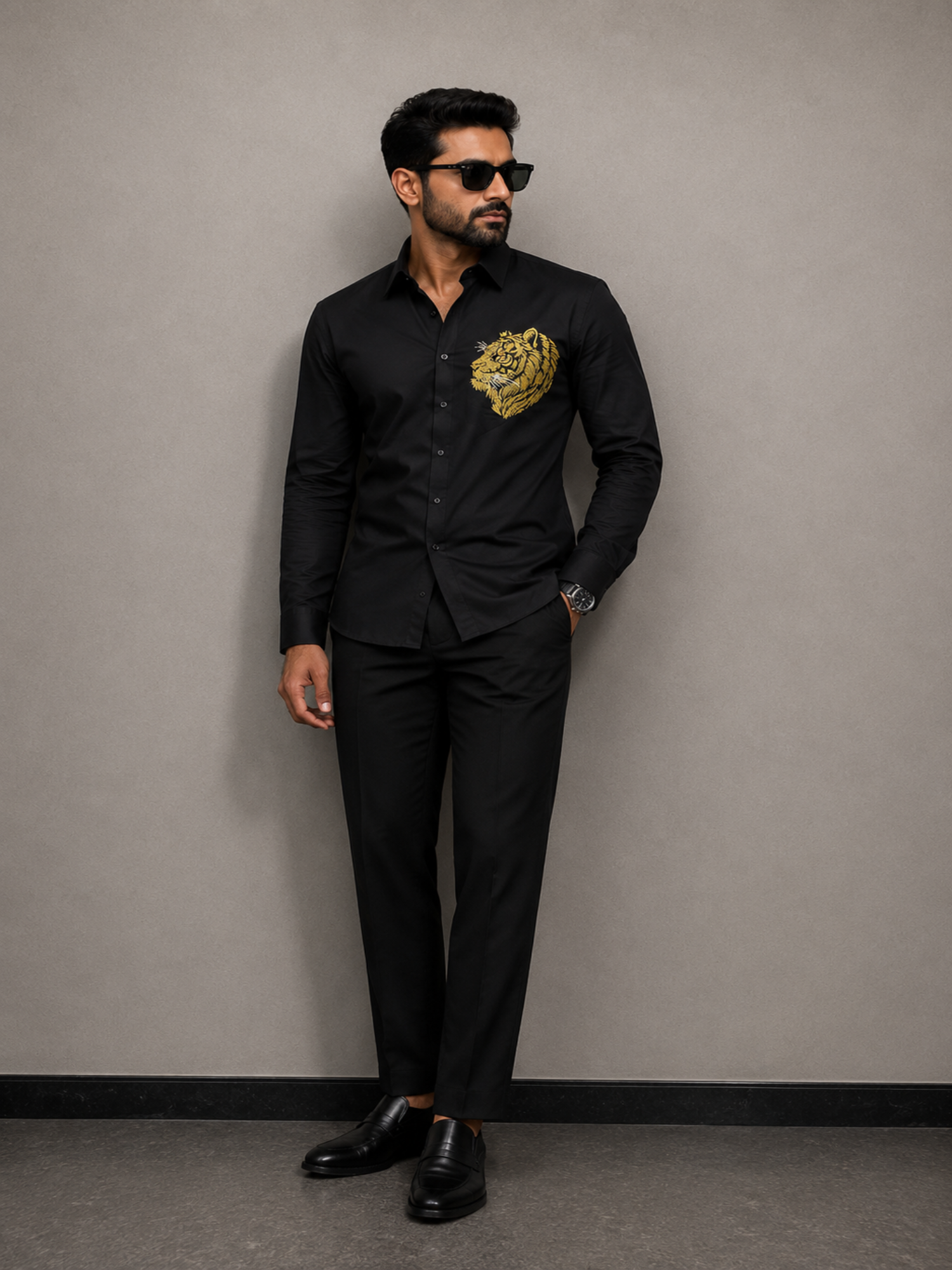 Black Gold Tiger Shirt