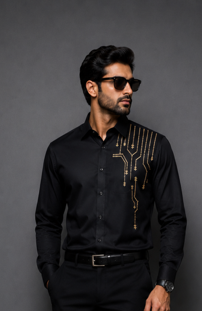 Black Gold Circuit Shirt
