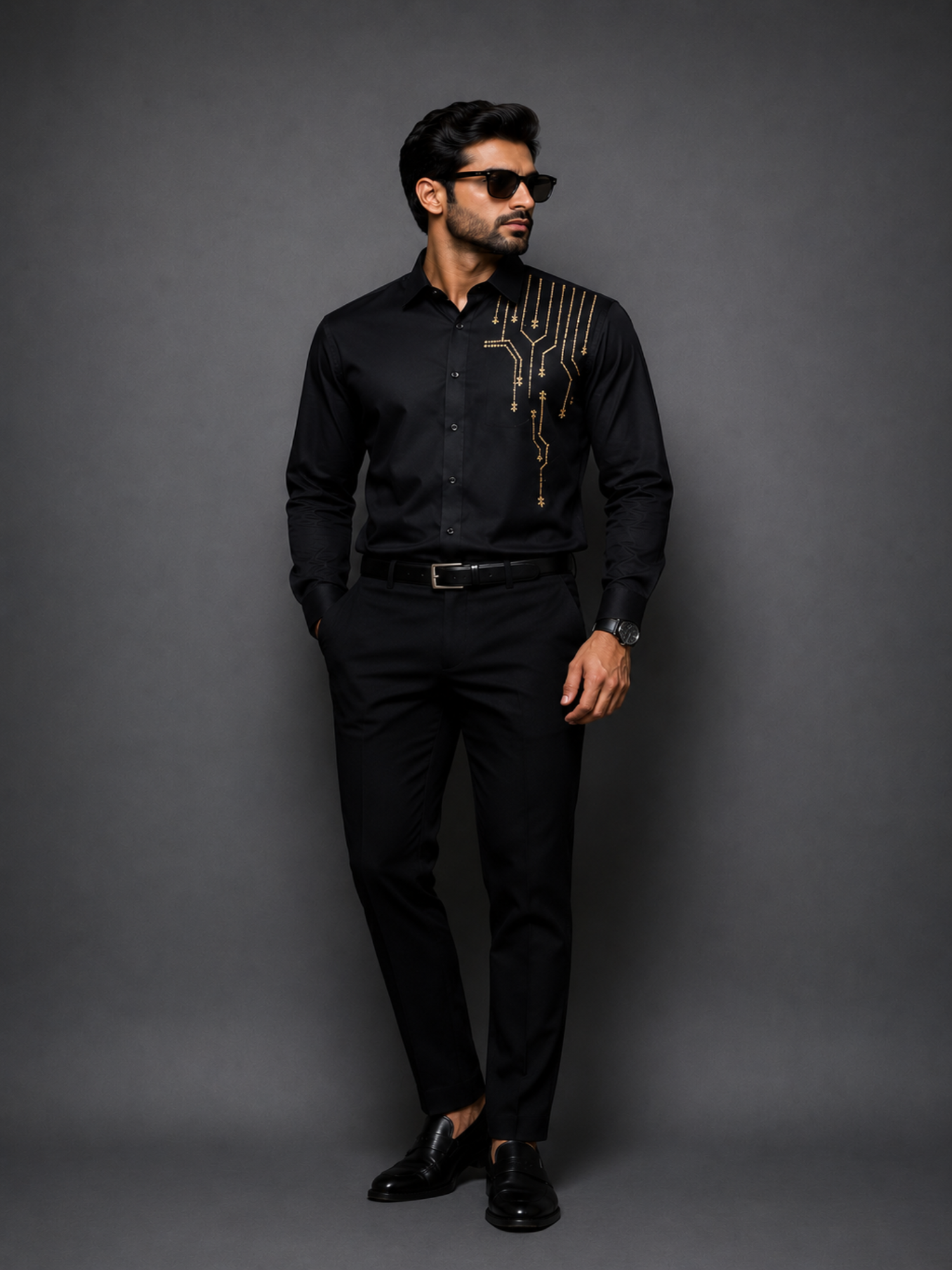 Black Gold Circuit Shirt