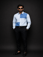 Dual Tone Blue Shirt