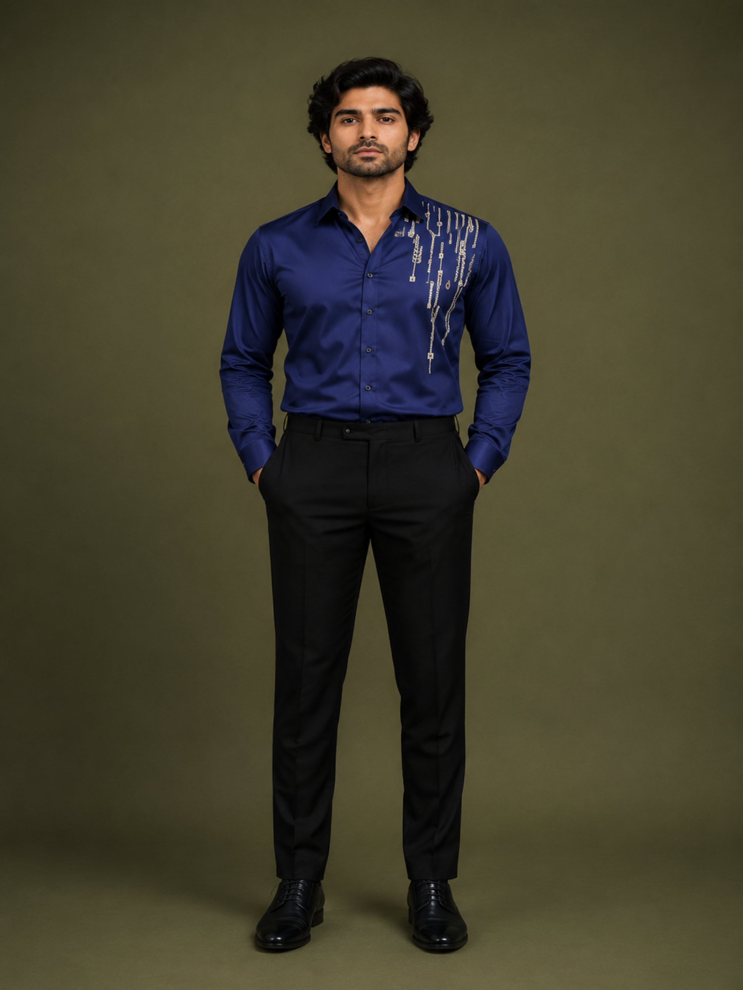 Blue Statement Shirt