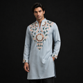 Celestial Bloom Sky Blue Kurta
