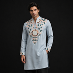 Celestial Bloom Sky Blue Kurta