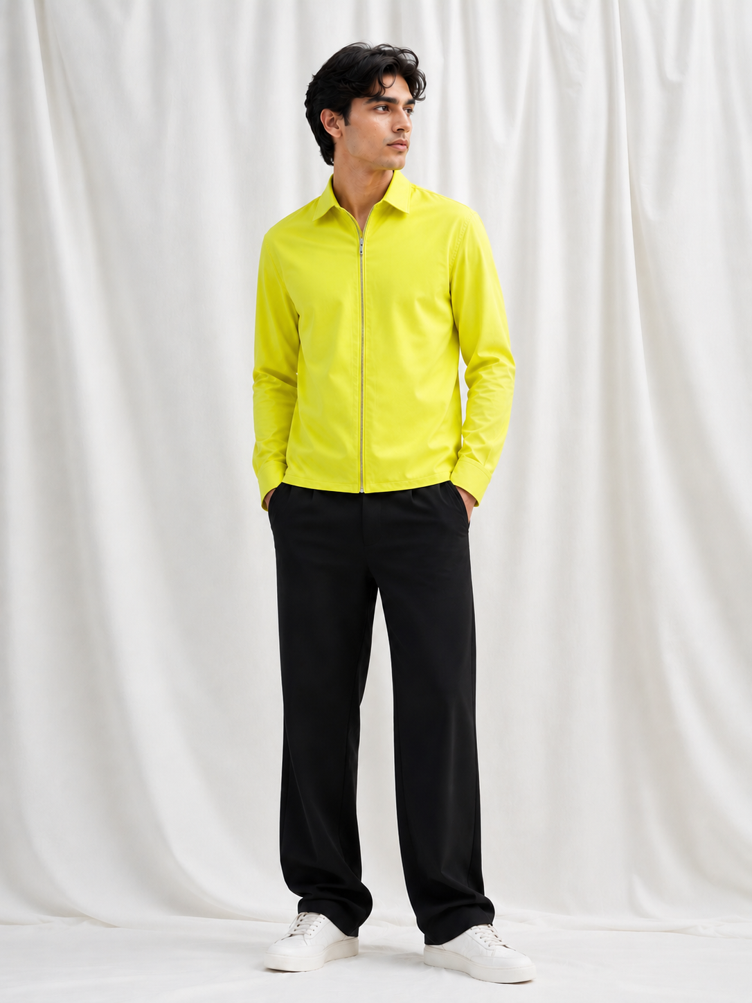 Lime Luxe Zip-Up Jacket