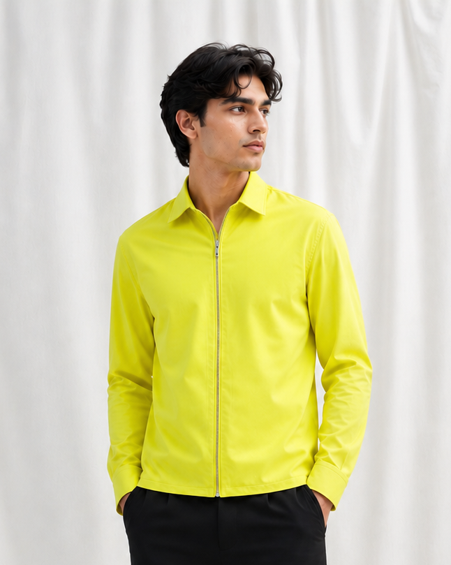 Lime Luxe Zip-Up Jacket