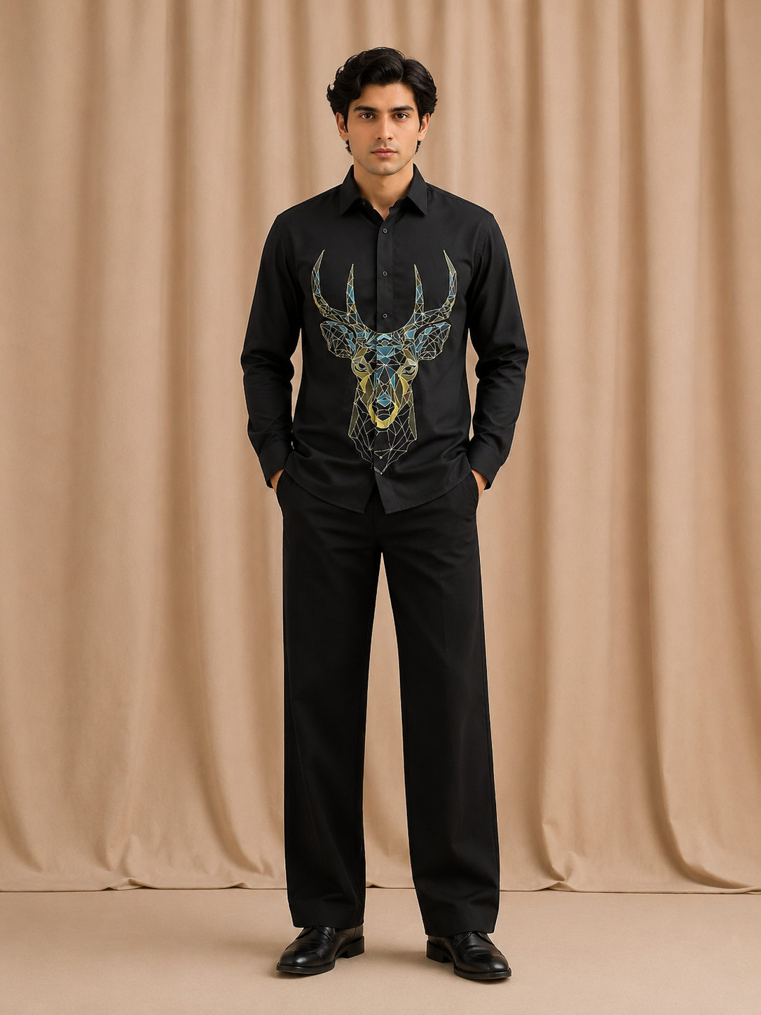 Stag Noir Geometric Art Shirt