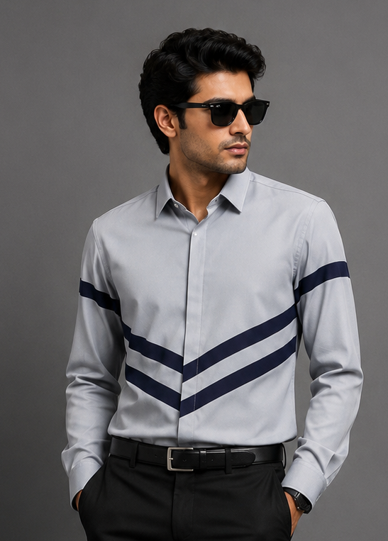 Dual Stripe Designer Shirt