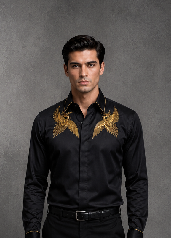 Black Golden Phoenix Shirt