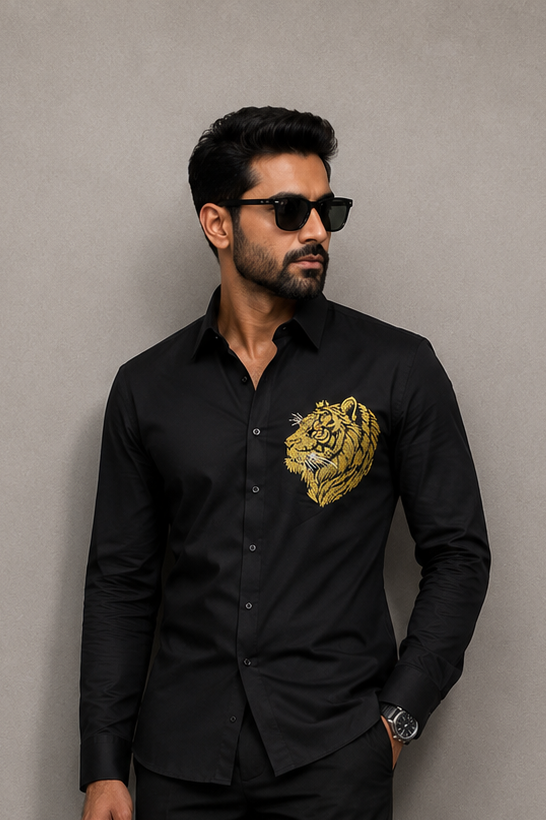 Black Gold Tiger Shirt
