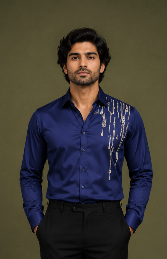 Blue Statement Shirt