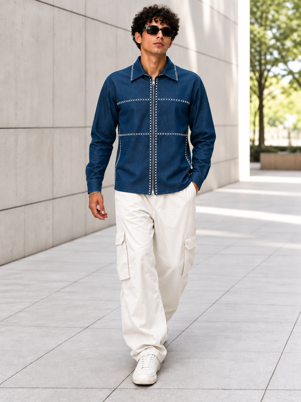 Indigo Signature Zipper - Shirt