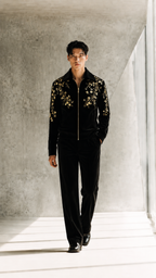 Golden Vines Velvet Zip- Set