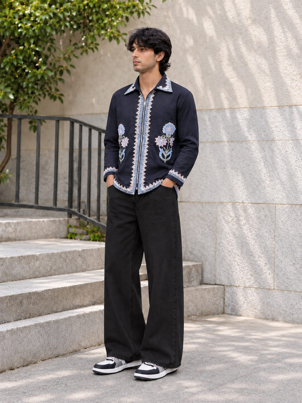 Azurea Black Shacket