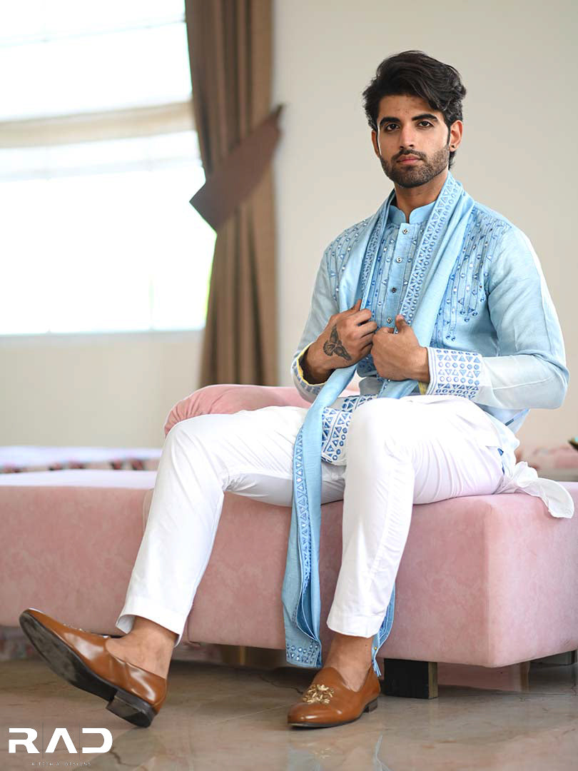Blue Ombre Kurta Set