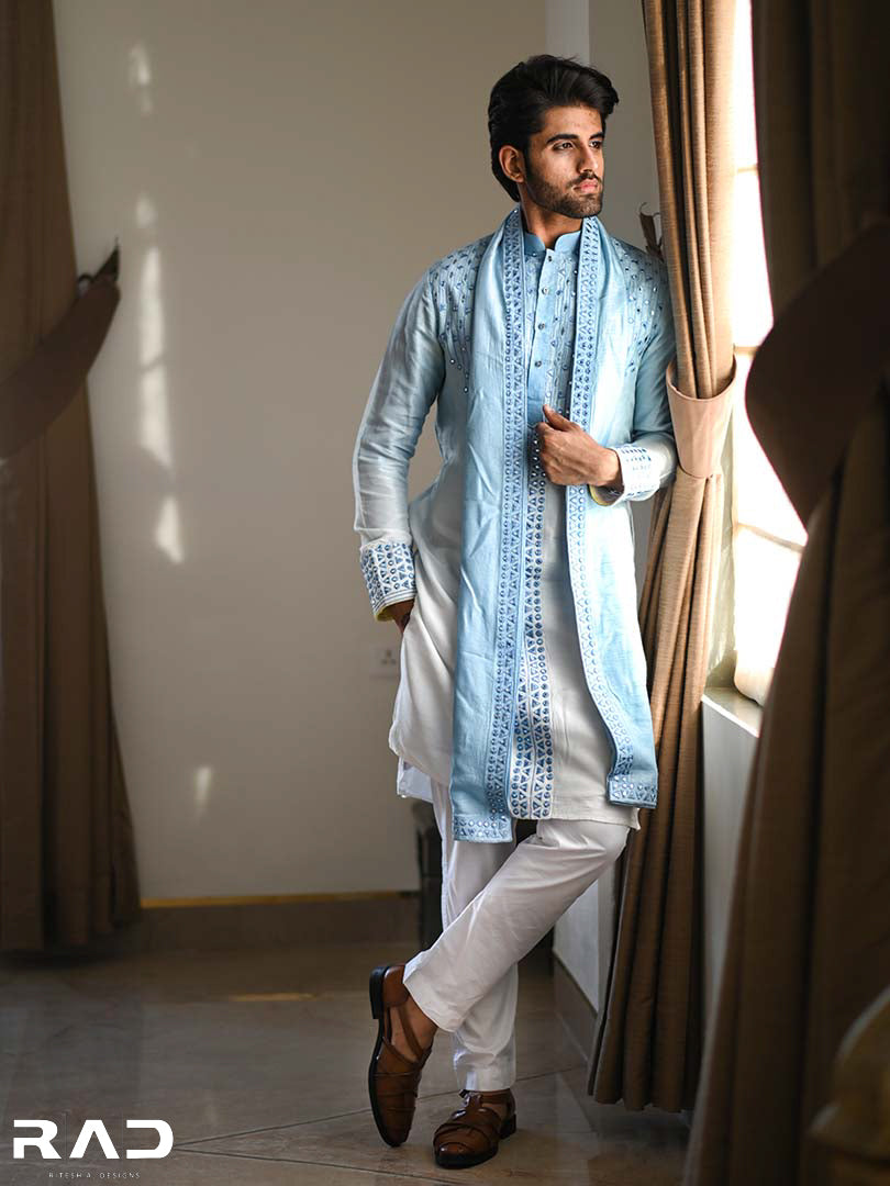 Blue Ombre Kurta Set