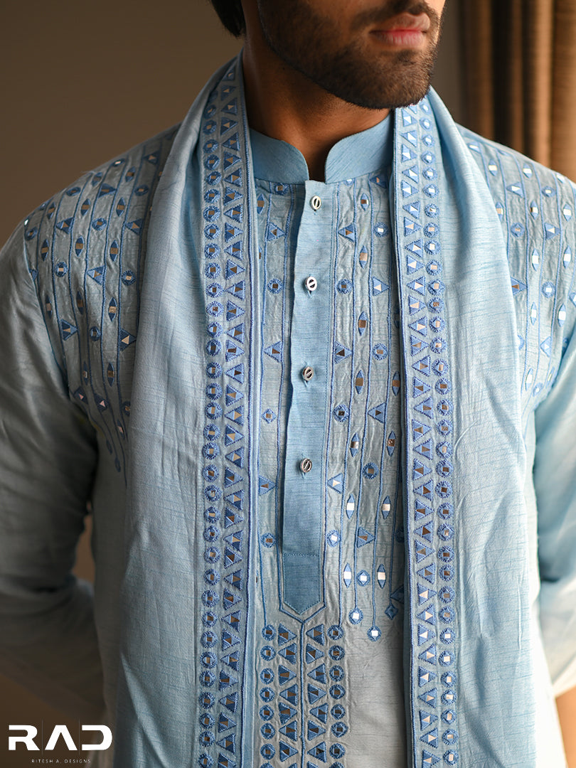 Blue Ombre Kurta Set