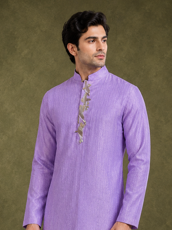 Lavender Luxe Handcrafted Kurta