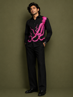 Black Octopus Print Shirt
