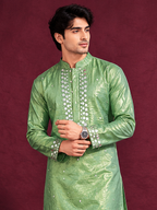 Emerald Mirror Handcrafted Kurta