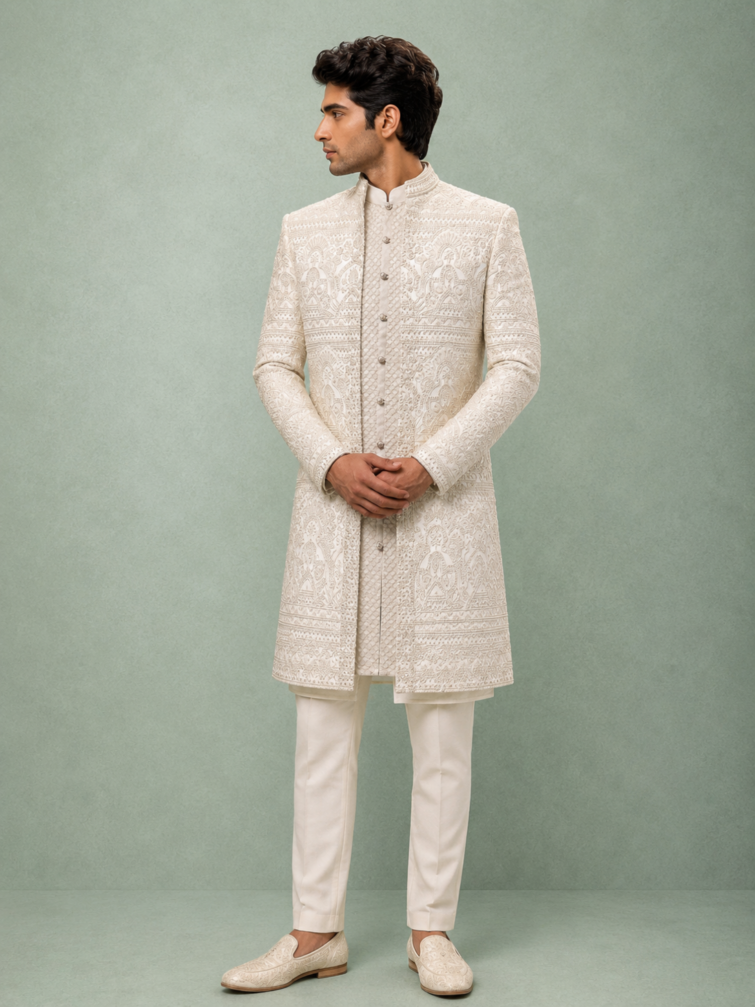 Maharaja Embroidered Shrug set