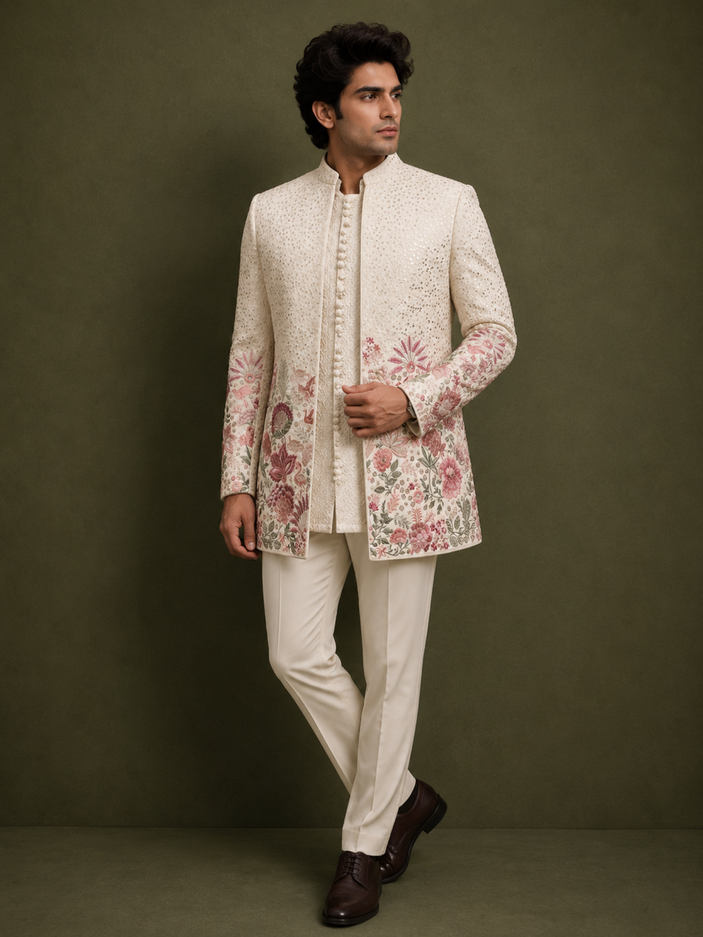 Regal Floral Shrug Set