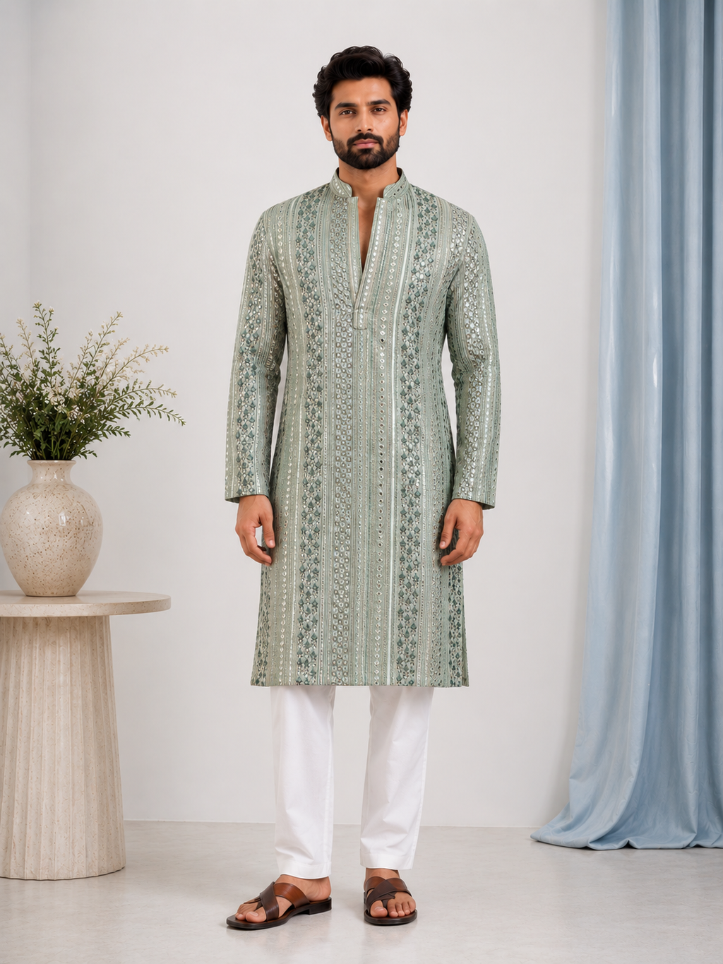 Sage Prism  Kurta
