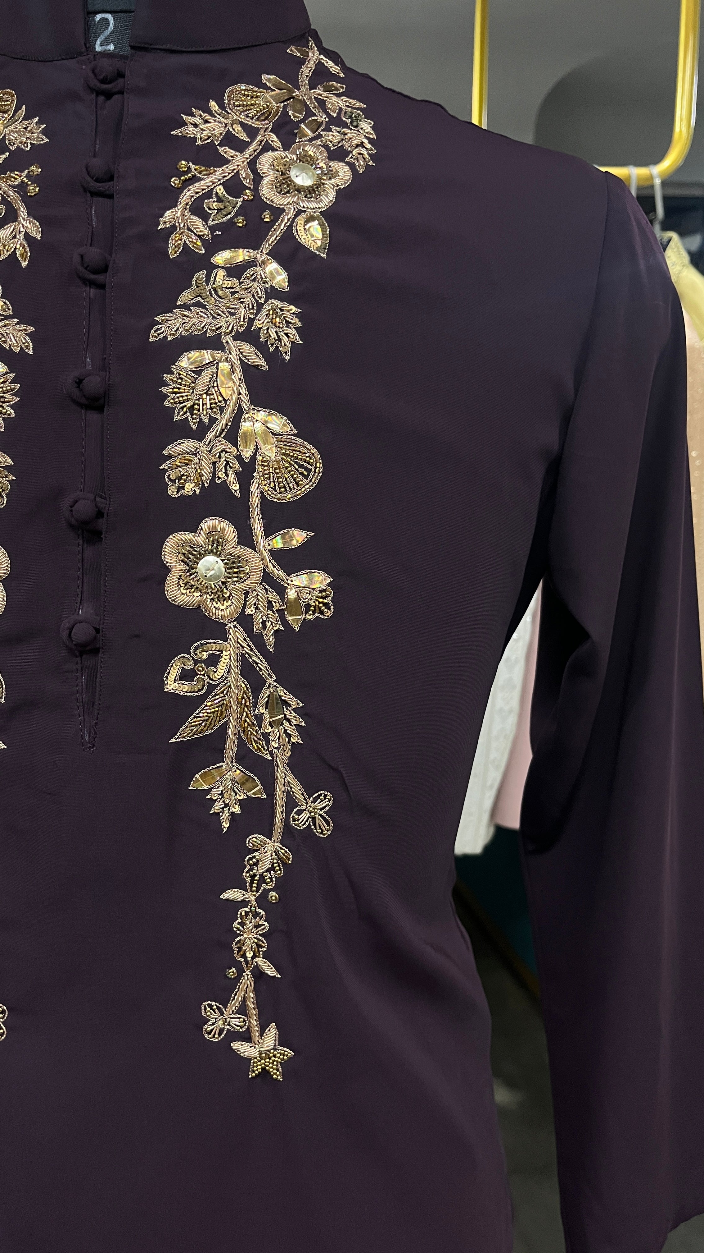 Royal Plum Handcrafted Kurta Set
