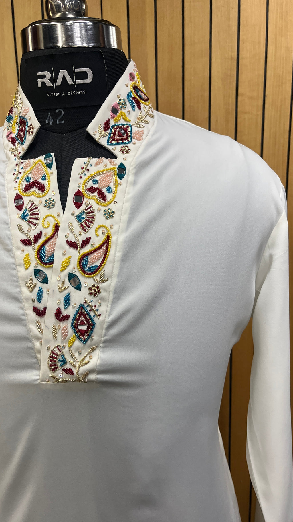 Ivory Regent Handcrafted Kurta