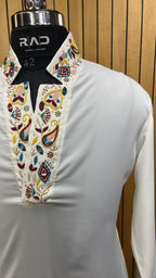 Ivory Regent Handcrafted Kurta