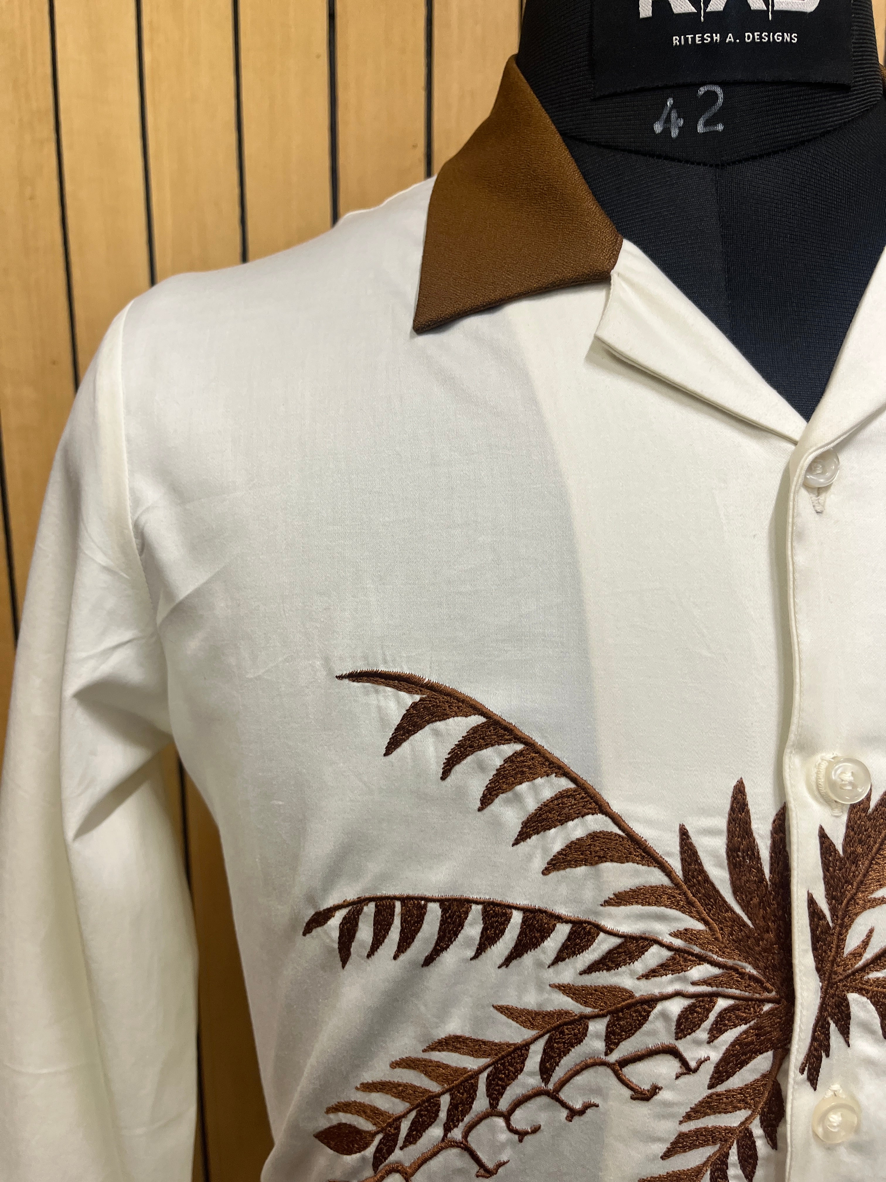 Palm Tree Embroidered Shirt