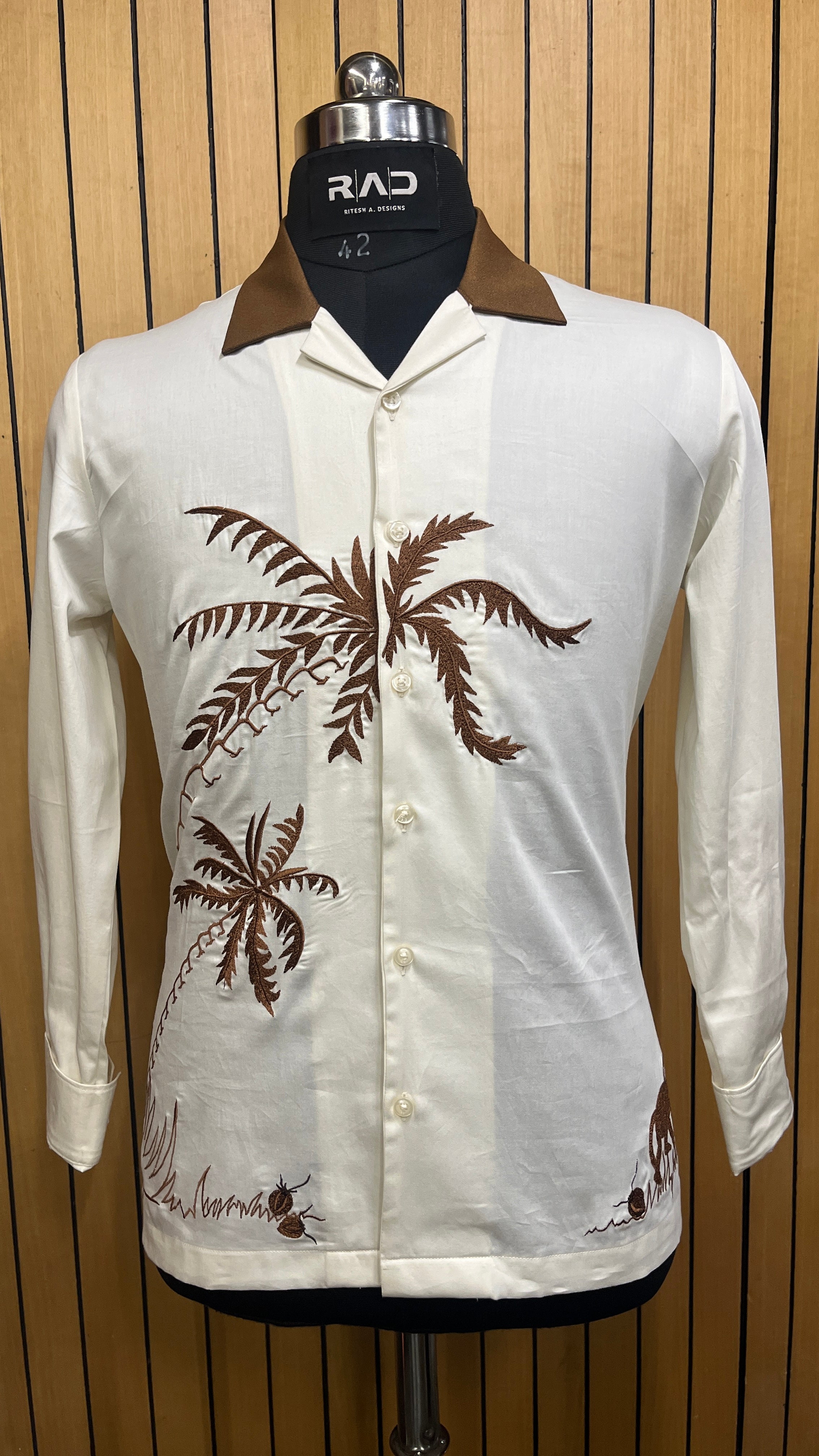 Palm Tree Embroidered Shirt