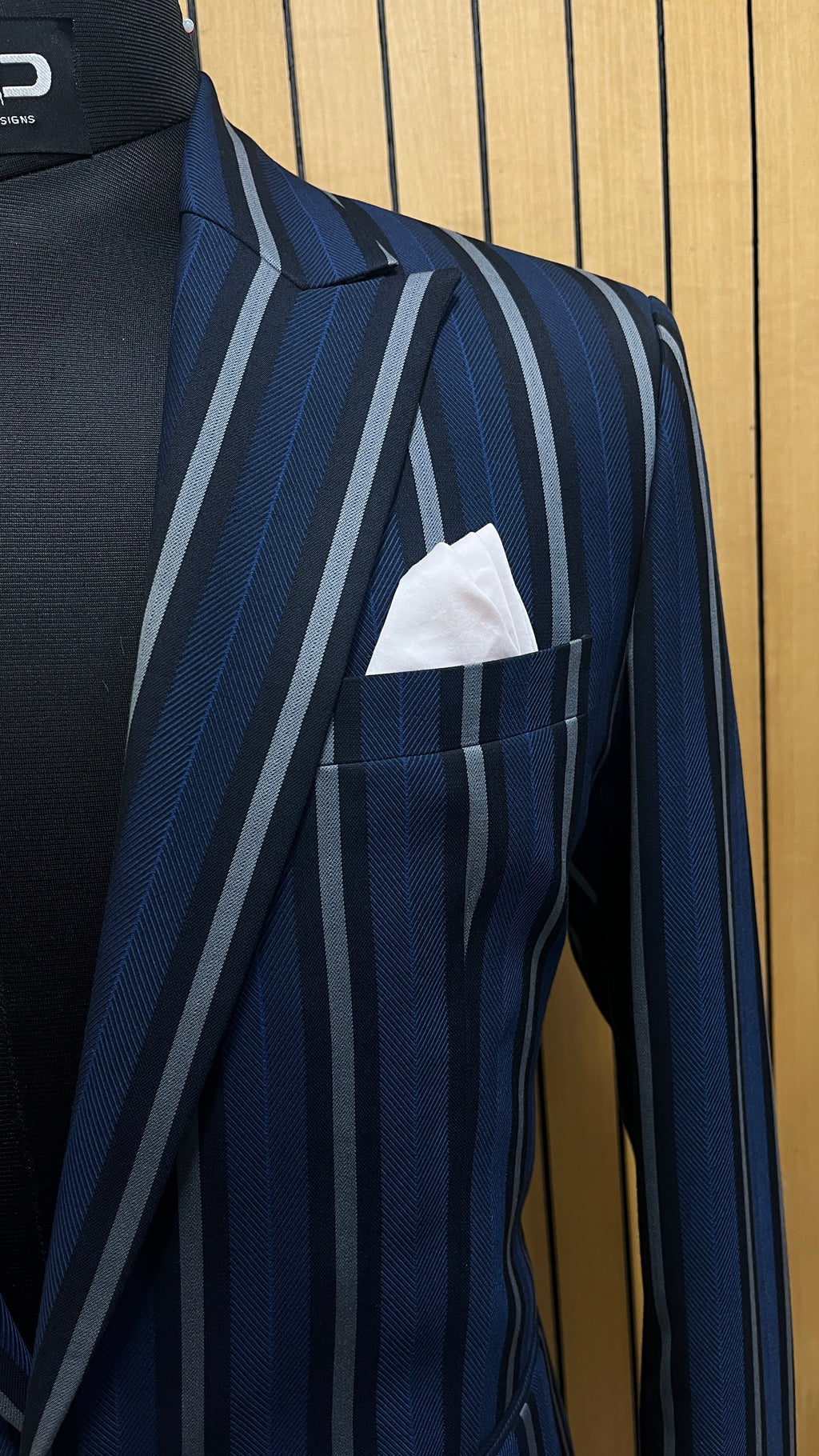 Azure Striped Blazer