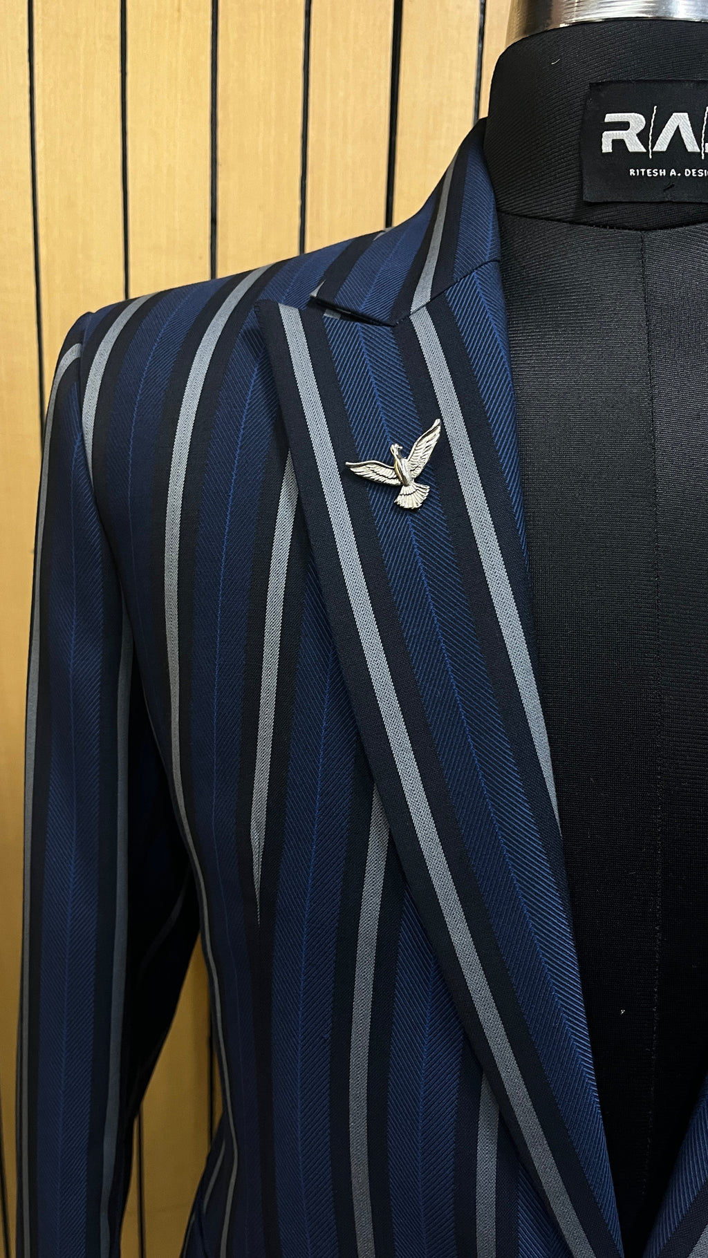 Azure Striped Blazer