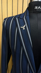 Azure Striped Blazer