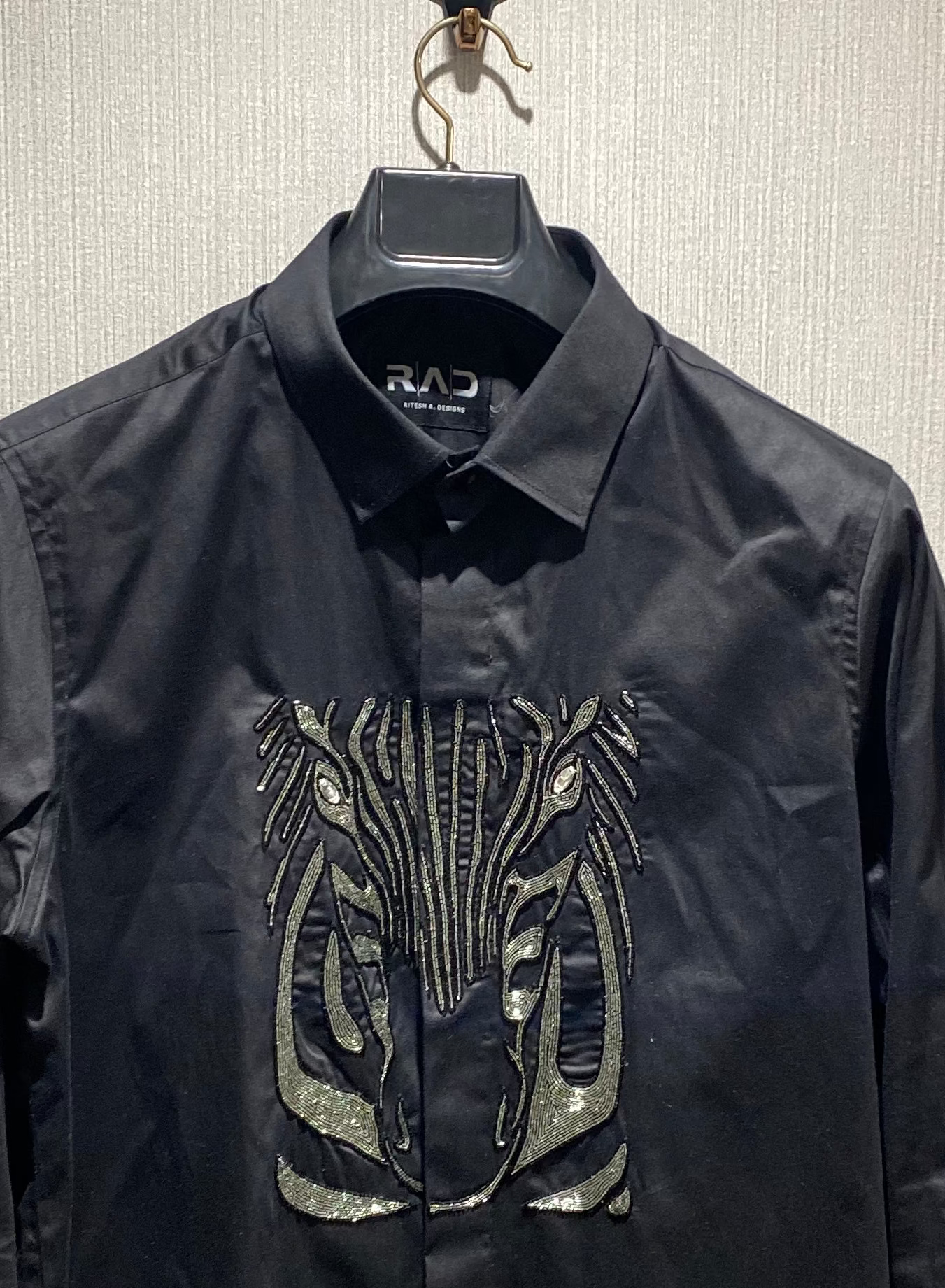 Black Wildlife Print Shirt