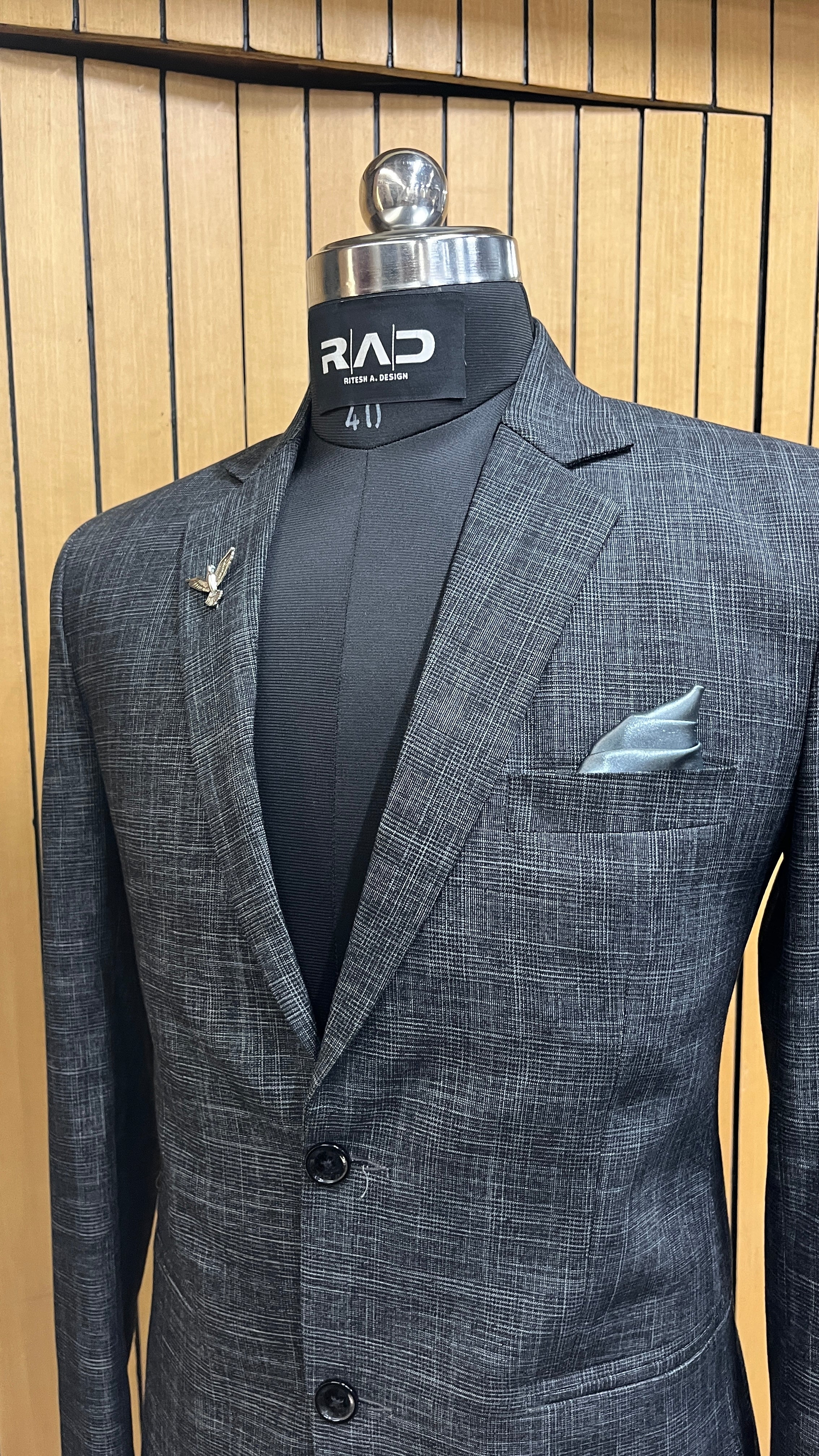 Charcoal Crest- Suit