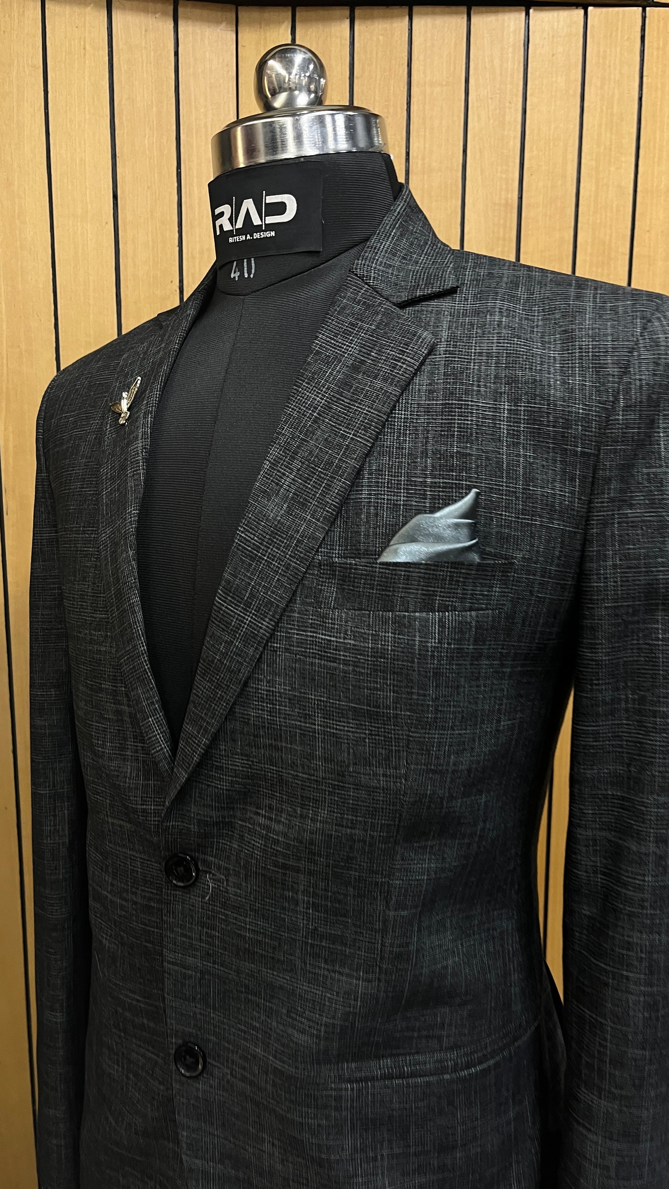 Charcoal Crest- Suit