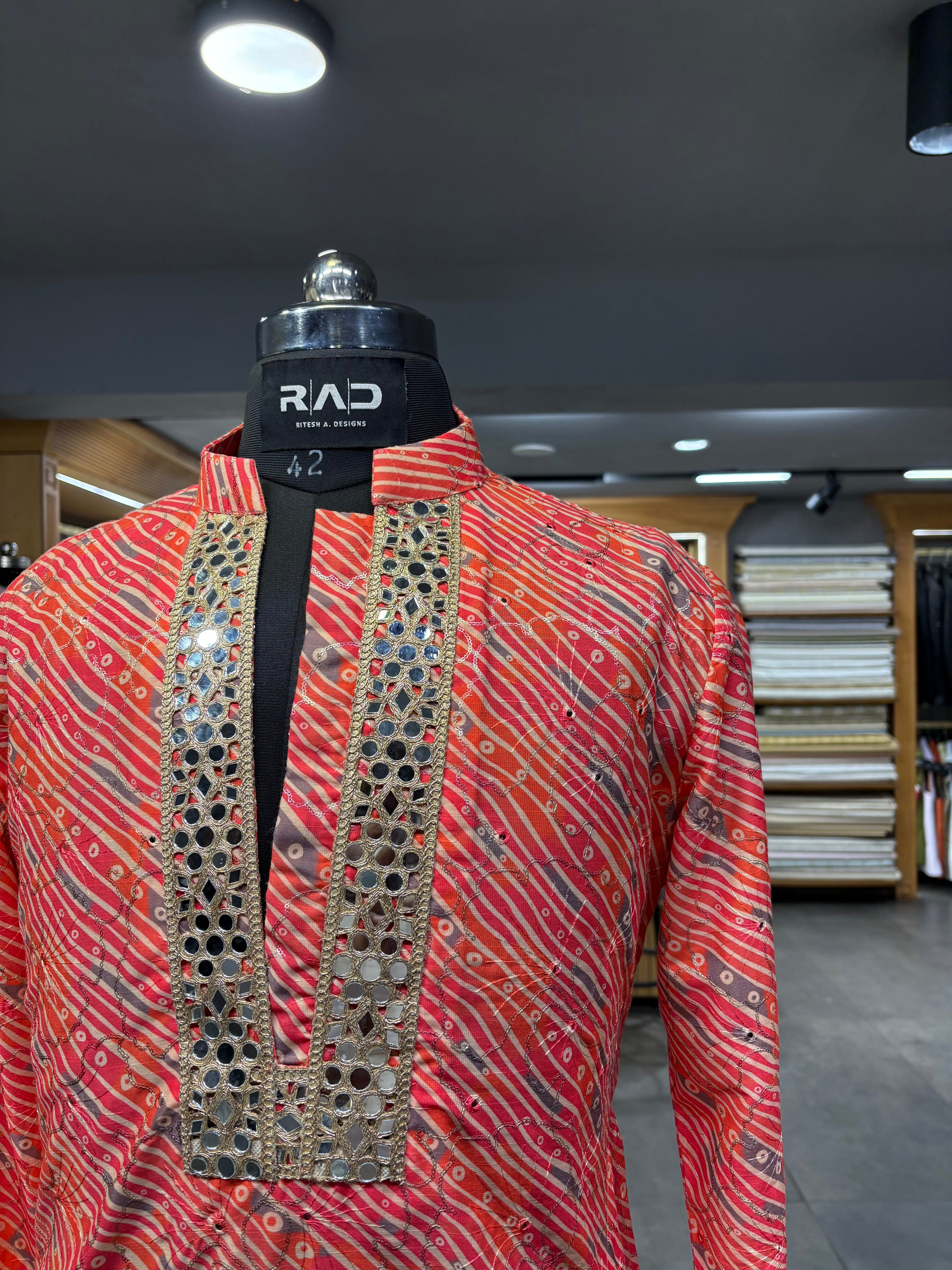 Lehariya Multi mirror kurta