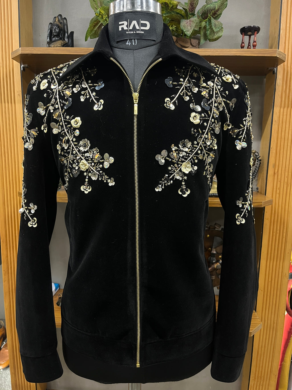 Golden Vines Velvet Zip- Set