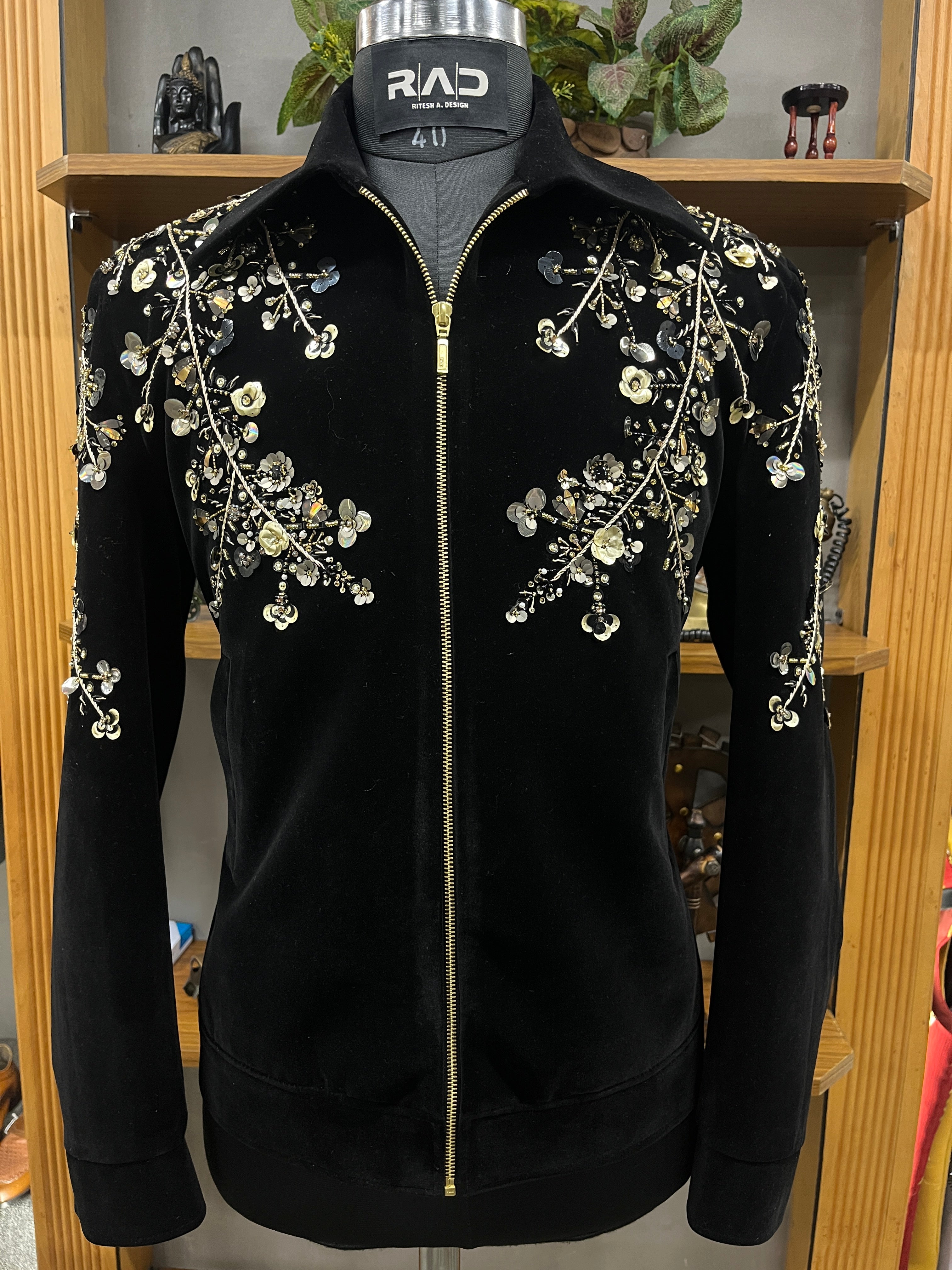 Golden Vines Velvet Zip- Set