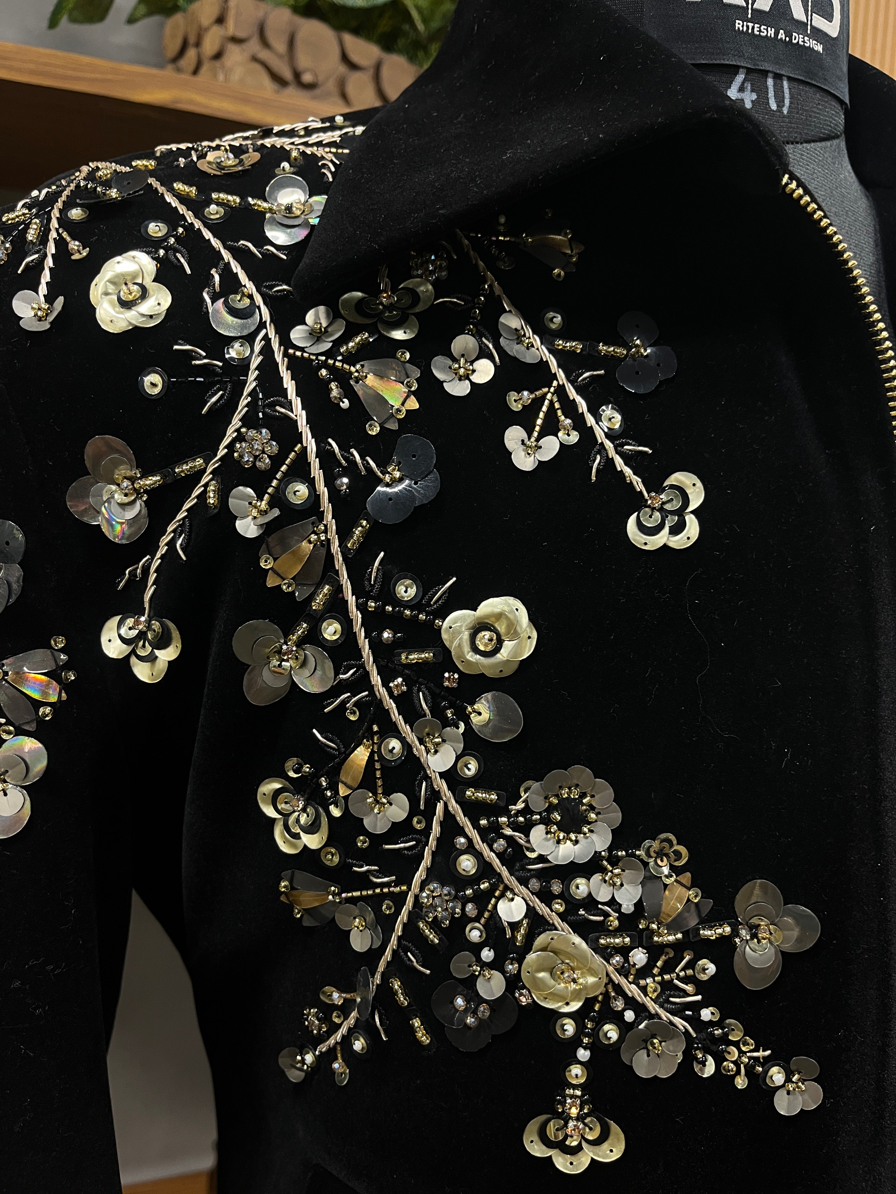 Golden Vines Velvet Zip- Set