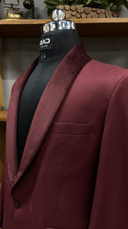 Bordeaux Royale Tuxedo Blazer