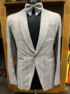 Silver Mirage Jacquard Tuxedo