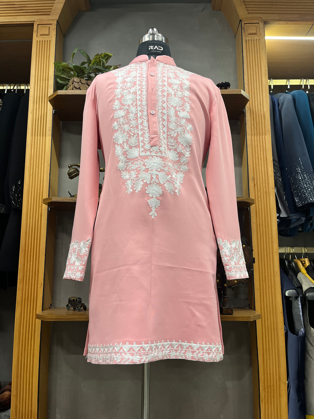 Pink Imperial Threadwork Kurta Set