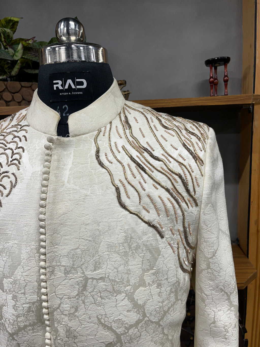 Aurum Ivory Achkan